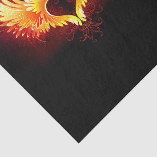 Angel Fire Heart with Wings Seidenpapier (Detail)