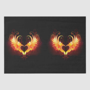Angel Fire Heart with Wings Seidenpapier