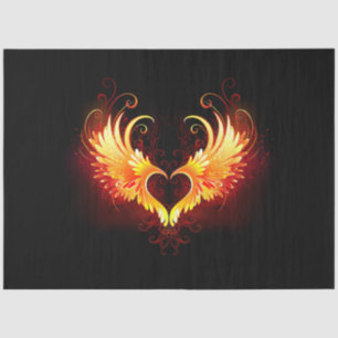 Angel Fire Heart with Wings Seidenpapier