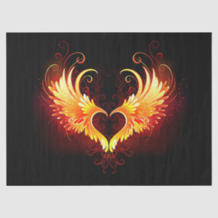 Angel Fire Heart with Wings Seidenpapier