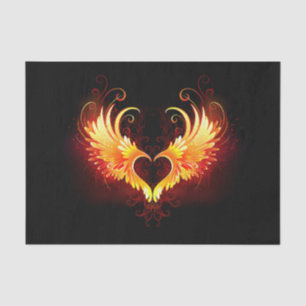 Angel Fire Heart with Wings Seidenpapier