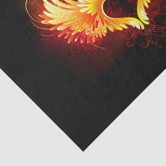 Angel Fire Heart with Wings Seidenpapier (Ausschnitt)