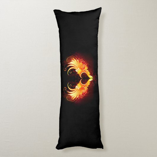 Angel Fire Heart with Wings Seitenschläferkissen (Rückseite (Vertikal))