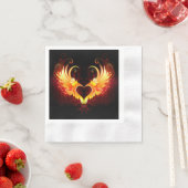 Angel Fire Heart with Wings Serviette (Beispiel)