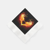 Angel Fire Heart with Wings Serviette (Ecke)