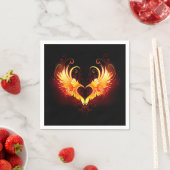 Angel Fire Heart with Wings Serviette (Beispiel)
