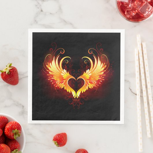 Angel Fire Heart with Wings Serviette (Beispiel)
