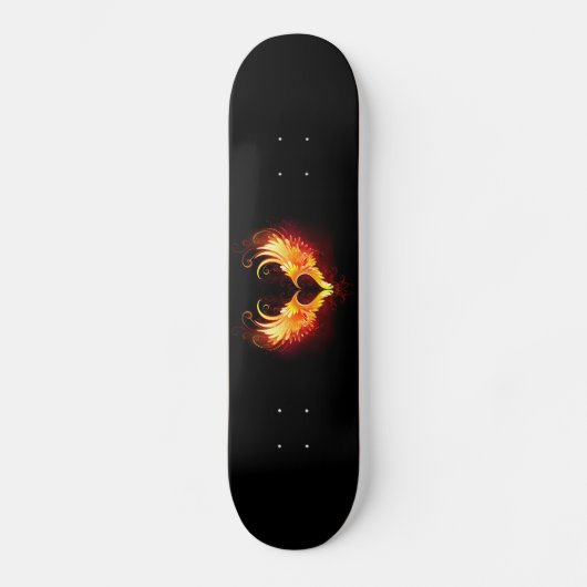 Angel Fire Heart with Wings Skateboard (Vorderseite)