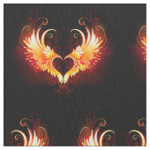 Angel Fire Heart with Wings Stoff (Nahaufnahme)