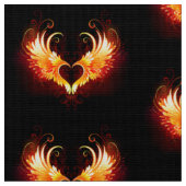Angel Fire Heart with Wings Stoff (Nahaufnahme)