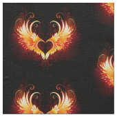 Angel Fire Heart with Wings Stoff (Nahaufnahme)
