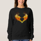 Angel Fire Heart with Wings Sweatshirt (Vorderseite)