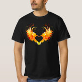 Angel Fire Heart with Wings T-Shirt (Vorderseite)
