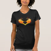 Angel Fire Heart with Wings T-Shirt (Vorderseite)