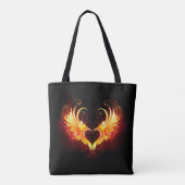 Angel Fire Heart with Wings Tasche (Rückseite)