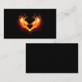 Angel Fire Heart with Wings Terminkarte (Vorne/Hinten)