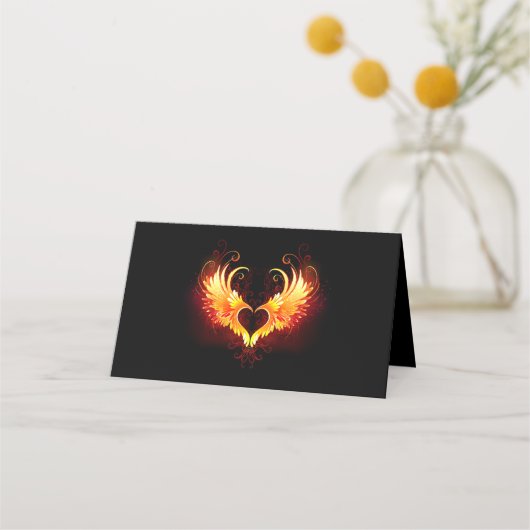 Angel Fire Heart with Wings Terminkarte (Vorderseite)