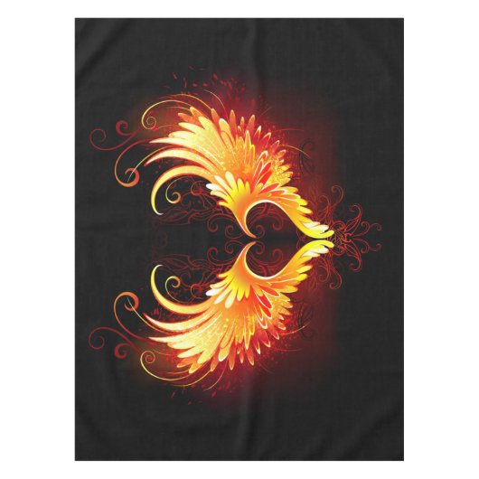 Angel Fire Heart with Wings Tischdecke (Vorderseite)