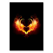 Angel Fire Heart with Wings Tischnummer (Vorderseite)