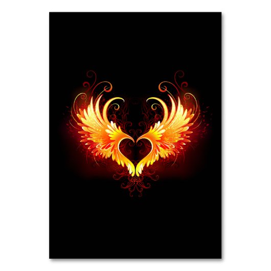 Angel Fire Heart with Wings Tischnummer (Vorderseite)