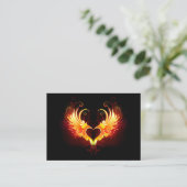 Angel Fire Heart with Wings Treuekarte (Stehend Vorderseite)