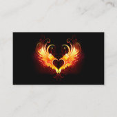 Angel Fire Heart with Wings Treuekarte (Vorderseite)