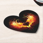 Angel Fire Heart with Wings Untersetzer (angewinkelt)