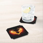 Angel Fire Heart with Wings Untersetzer (Vor Ort)