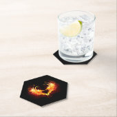 Angel Fire Heart with Wings Untersetzer (Vor Ort)