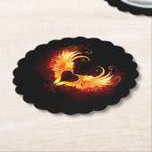 Angel Fire Heart with Wings Untersetzer (angewinkelt)