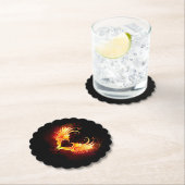 Angel Fire Heart with Wings Untersetzer (Vor Ort)