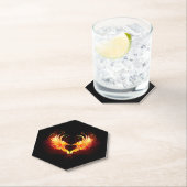 Angel Fire Heart with Wings Untersetzer (Vor Ort)
