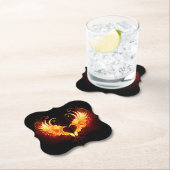 Angel Fire Heart with Wings Untersetzer (Vor Ort)