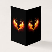 Angel Fire Heart with Wings Visitenkarten (Vorderseite)