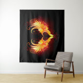 Angel Fire Heart with Wings Wandteppich (Beispiel)
