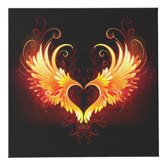Angel Fire Heart with Wings Würfel (Rechts)