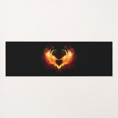 Angel Fire Heart with Wings Yogamatte (Rückseite (Horizontal))