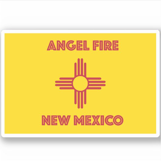 Angel Fire New Mexico Aufkleber (Vorderseite)