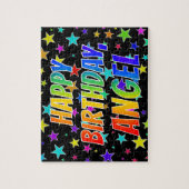 "ANGEL" First Name, Fun "HAPPY BIRTHDAY" Puzzle (Vertikal)