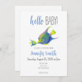 Angel Fish Baby Shower Einladung (Vorne/Hinten)