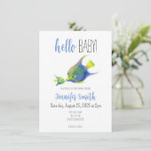 Angel Fish Baby Shower Einladung (Stehend Vorderseite)