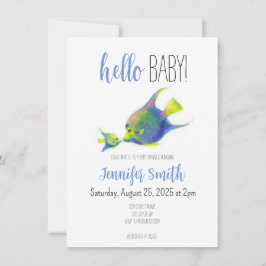 Angel Fish Baby Shower Einladung