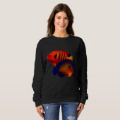 Angel Fish Cornflora Beauty Reef Salzwasserfisch T Sweatshirt (Vorne ganz)