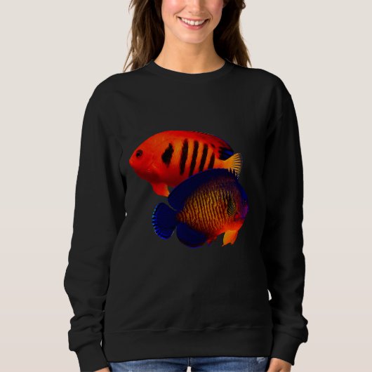 Angel Fish Cornflora Beauty Reef Salzwasserfisch T Sweatshirt (Vorderseite)