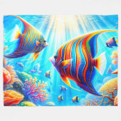 Angel Fish Fleecedecke (Vorderseite (Horizontal))