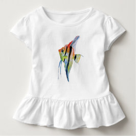 Angel Fish Schmetterlinge Kleinkind Ruffle T-Shirt