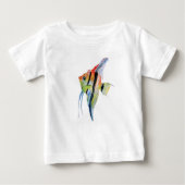 Angel Fish Schmetterlinge Kleinkind Ruffle T-Shirt (Vorderseite)