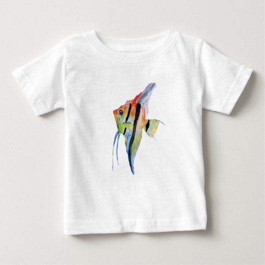 Angel Fish Schmetterlinge Kleinkind Ruffle T-Shirt (Vorderseite)