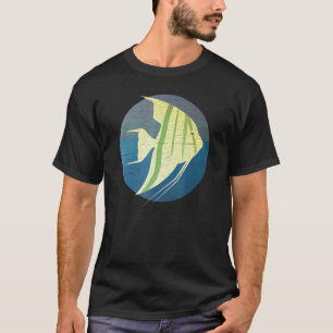 Angel Fish Vintag Sunset Retro T-Shirt