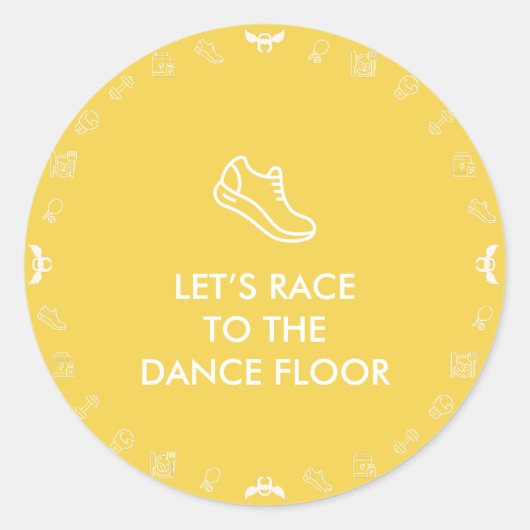 Angel Fitness Collab Runder Aufkleber (Vorderseite)